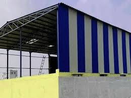 Large fabricated steel shed structure